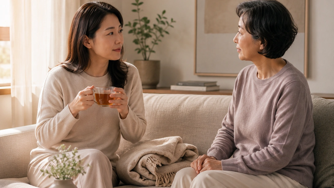 출산·갱년기·호르몬 변화와 성욕 출산·갱년기 등 생애 단계와 호르몬 변화가 성욕에 영향을 줄 수 있음을 보여주는 이미지