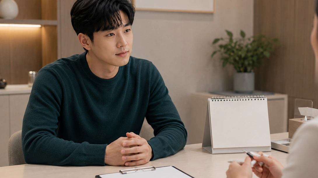 성욕저하 평가 흐름 성욕저하 원인을 진료에서 단계적으로 평가하는 상담 이미지