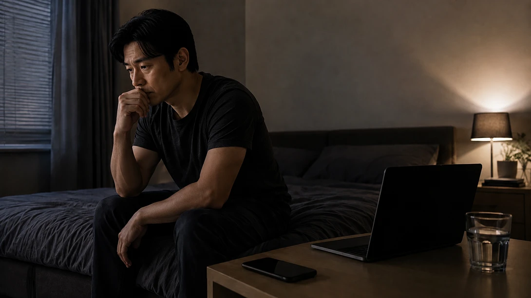 밤에 혼자 사정 지연 문제를 검색하며 고민하는 남성 관계 중 사정이 안 되는 이유를 혼자 검색하며 고민하는 남성